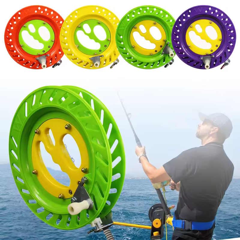 Hand Reel Wheel Fishing Line Winder Fishing Reel Round Storage Spooler Fishing String Bobbin with Anti Reverse Bearing Pesca