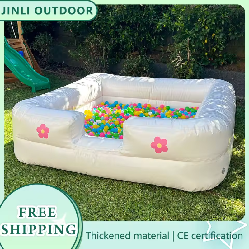 White Kids Inflatable Ball Pool Pit for Wedding Party Toddler Birthday Party Popular Bouncy Castle
