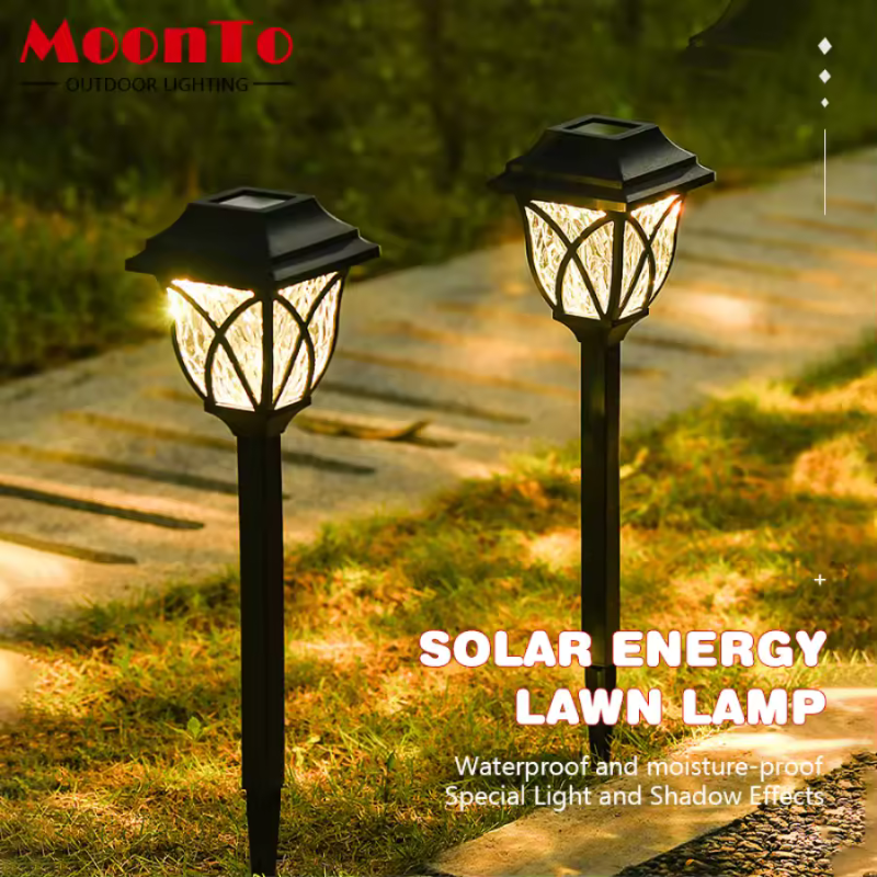 Solar LED Courtyard Lamp Outdoor Waterproof Lawn Lights Solar Landscape Channel Light Corridor Garden Decoration Lighting
