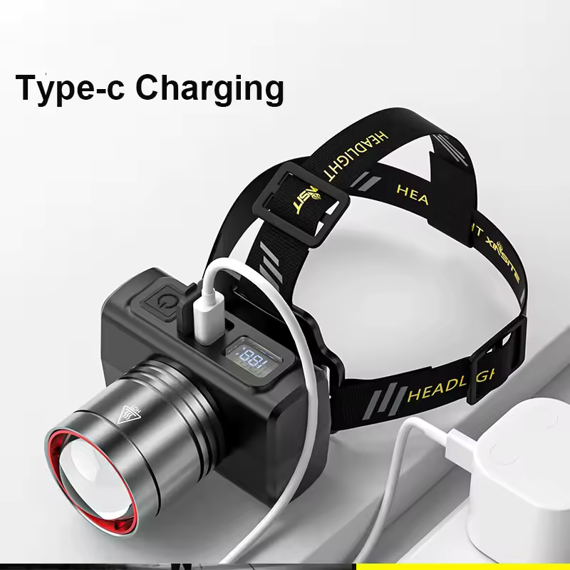 Rechargeable Headlamp Super Bright Head Light Motion Sensor Front Led Head Flashlight Waterproof Outdoor Camping Flashing